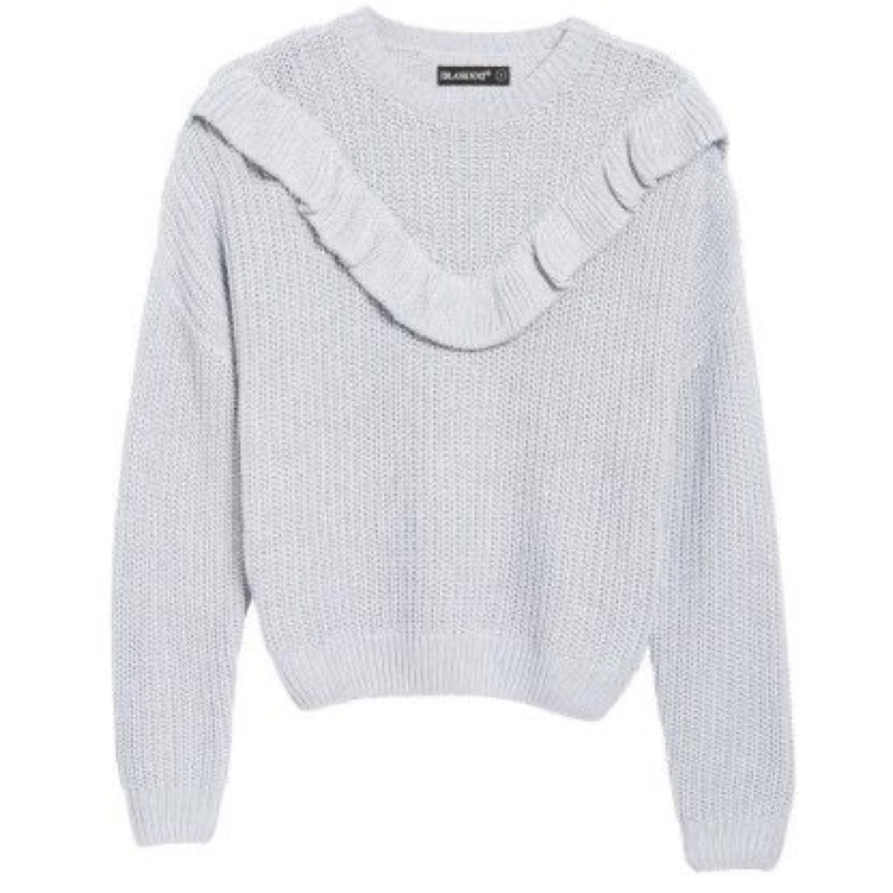 NWT-BLANK NYC RUM & RUFFLES SWEATER